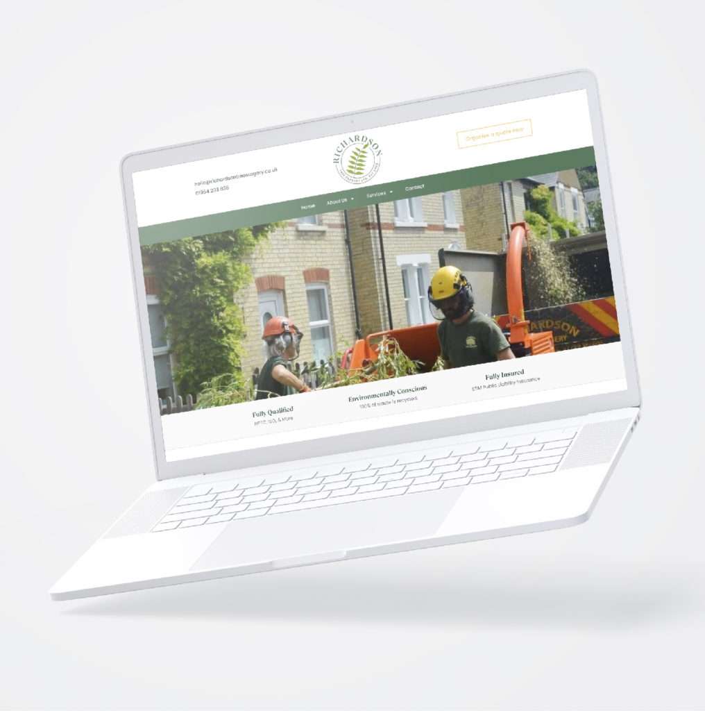 Richardson Tree Surgery Website design